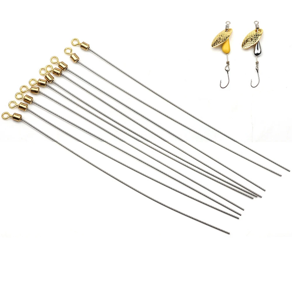 20 Pack Hard Wire Fishing Spinning Rod + Brass Barrel Rolling Coupler Swivel Wire Earthworm Needle Wire Diameter 0.6mm 10cm
20 Pack Hard Wire Fishing Spinning Rod + Brass Barrel Rolling Coupler Swivel Wire Earthworm Needle Wire Diameter 0.6mm 10cm