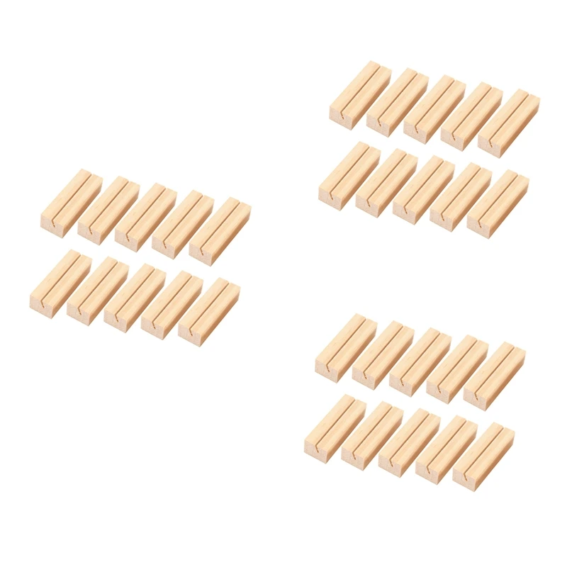 60 Pieces Wood Place Card Holders, Wooden Table Number Holder Memo Stand Clamps Stand Card Desktop Message Crafts
60 Pieces Wood Place Card Holders, Wooden Table Number Holder Memo Stand Clamps Stand Card Desktop Message Crafts