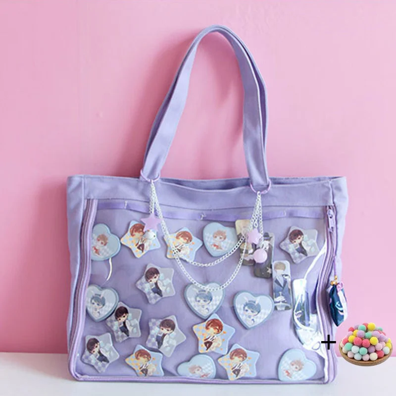 Ita Bag Girls Lolita Style Lovely Crossbody Kawaii Clear Bag Schoolbags For Teenage Girls Candy Sweet Itabag Shoulder Bags H210
Ita Bag Girls Lolita Style Lovely Crossbody Kawaii Clear Bag Schoolbags For Teenage Girls Candy Sweet Itabag Shoulder Bags H210