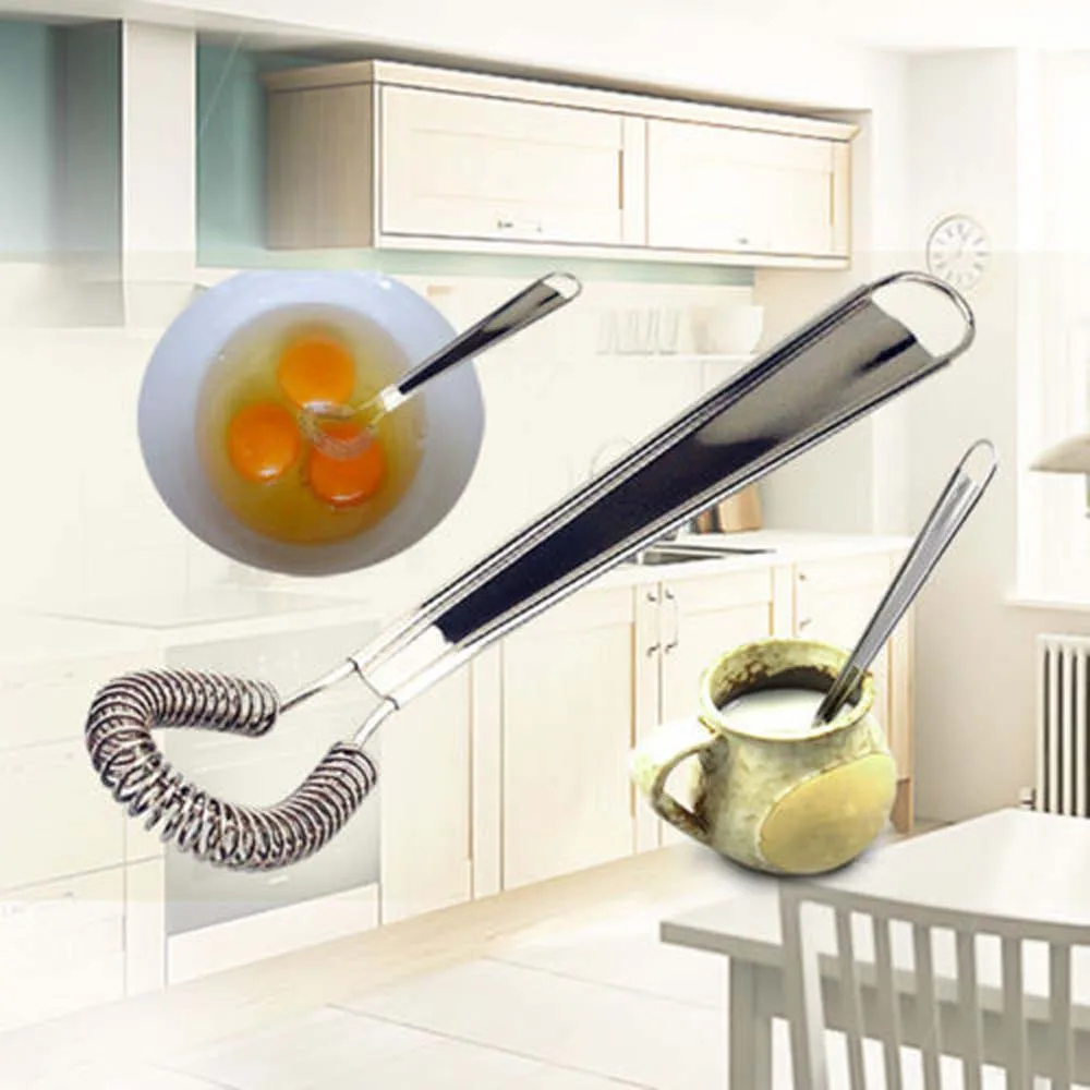 Stainless Steel Spring Manual Egg Beater Silicone Head Anti Scratch Mixer Household Handheld Egg Beater Small Flat Kitchen Tools
Stainless Steel Spring Manual Egg Beater Silicone Head Anti Scratch Mixer Household Handheld Egg Beater Small Flat Kitchen Tools