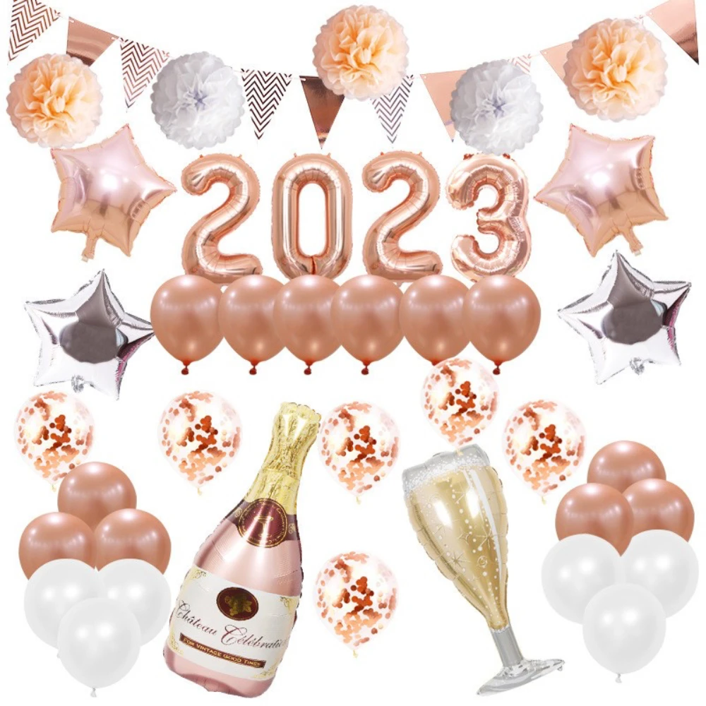 32inch New Year 2023 Number Foil Balloons Rose Gold Silver Air Balls Happy New Year 2023 Globos Christmas Decorations Supplies
32inch New Year 2023 Number Foil Balloons Rose Gold Silver Air Balls Happy New Year 2023 Globos Christmas Decorations Supplies