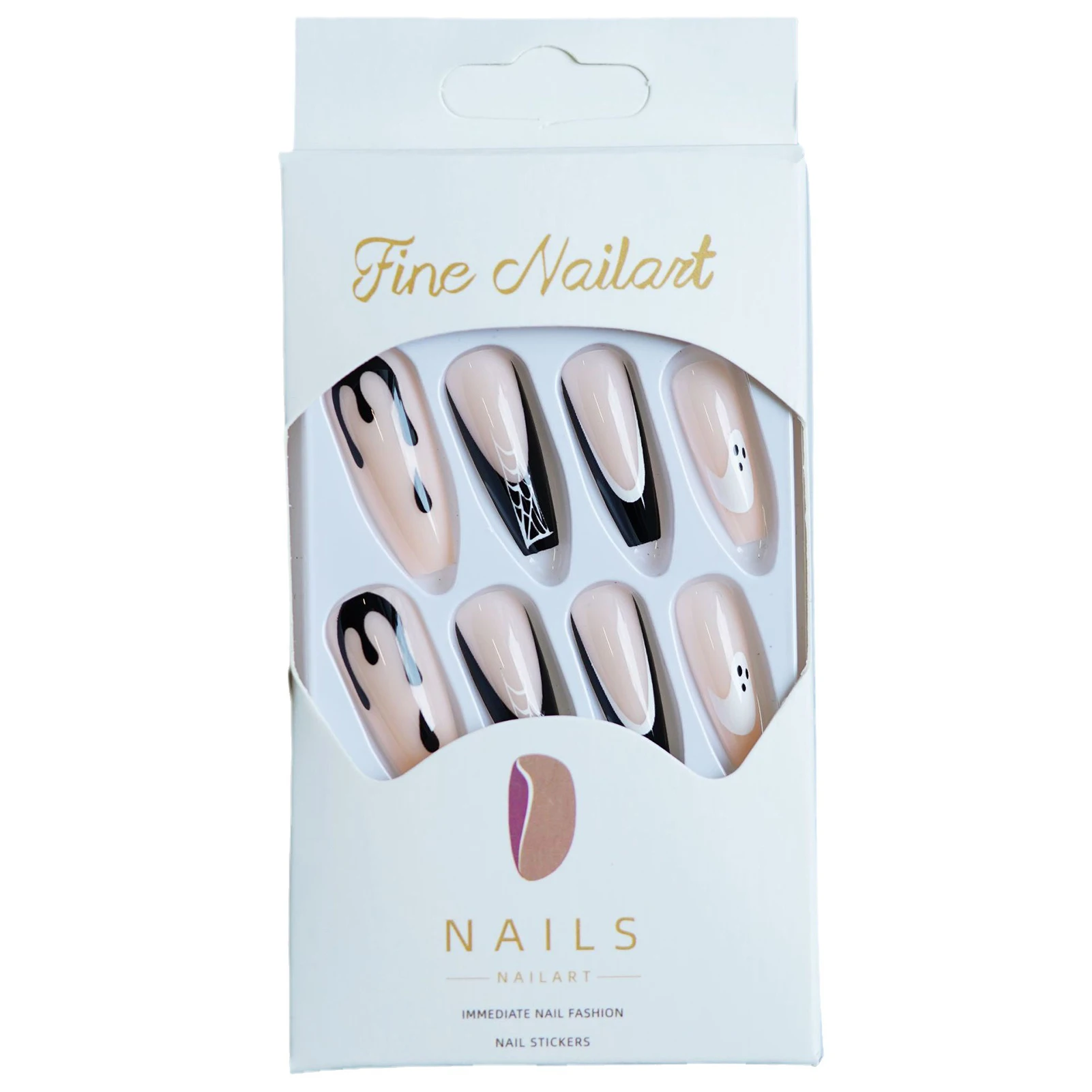 Накладные ногти на Хэллоуин обнаженные с принтом призрака легко наносится простые в отклеивании ногти для украшения ногтей своими руками
Накладные ногти на Хэллоуин обнаженные с принтом призрака легко наносится простые в отклеивании ногти для украшения ногтей своими руками