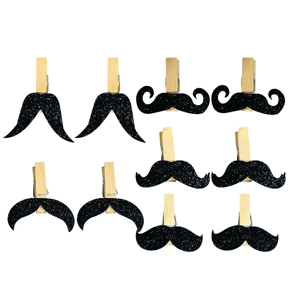 10 Goatee Mustache Photo Paper Pegs Pin Clothespins Banner Decorations for Father's Day
10 Goatee Mustache Photo Paper Pegs Pin Clothespins Banner Decorations for Father's Day