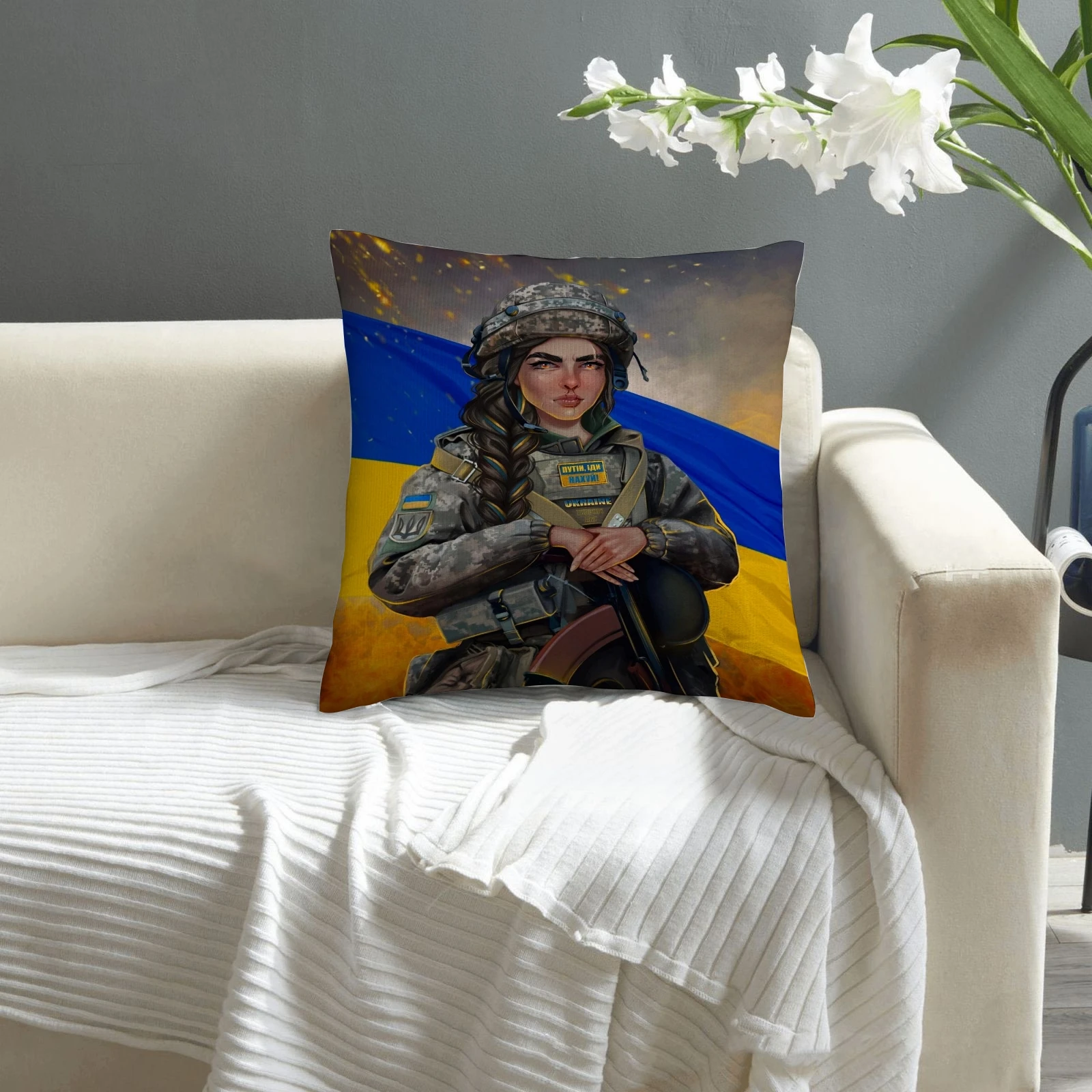 Ukrainian girl's pillow case Polyester cushion flag girl's pillow case living room sofa home decor printed pillow case
Ukrainian girl's pillow case Polyester cushion flag girl's pillow case living room sofa home decor printed pillow case