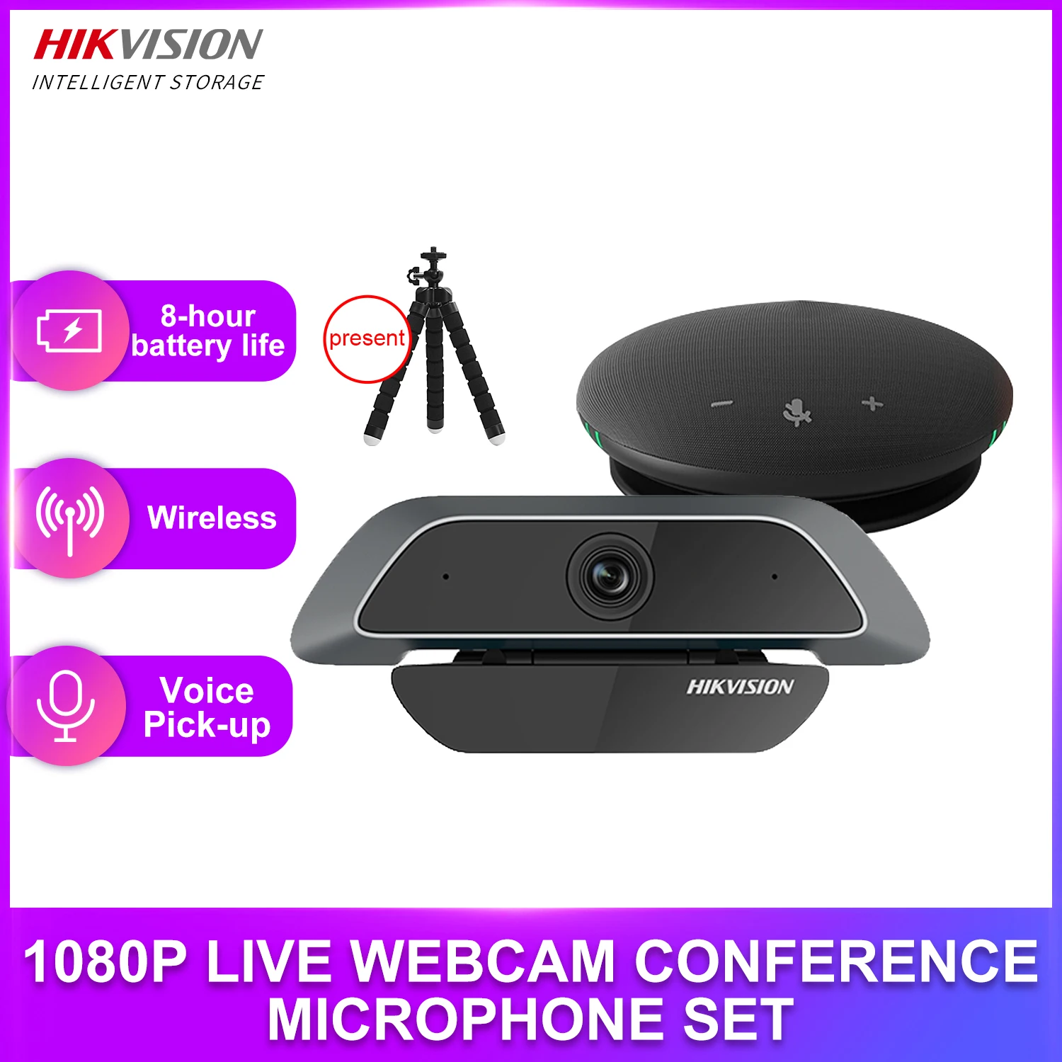 Hikvision New Full HD 1080P USB 2.0 Web Camera With Clear Speakerphone And Sents Webcam For PC Computer And Laptop
Hikvision New Full HD 1080P USB 2.0 Web Camera With Clear Speakerphone And Sents Webcam For PC Computer And Laptop