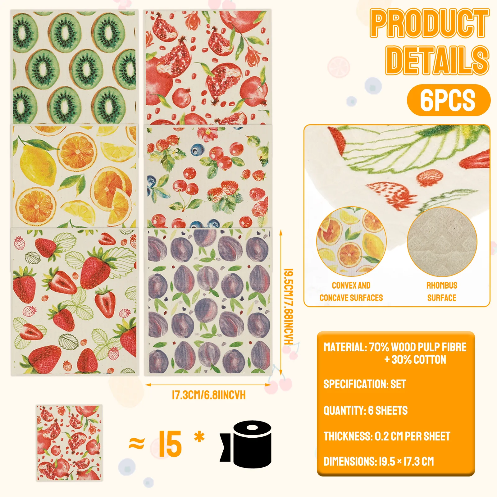 Шведские тряпки для мытья посуды, полиэстер, 8/12 шт
Шведские тряпки для мытья посуды, полиэстер, 8/12 шт