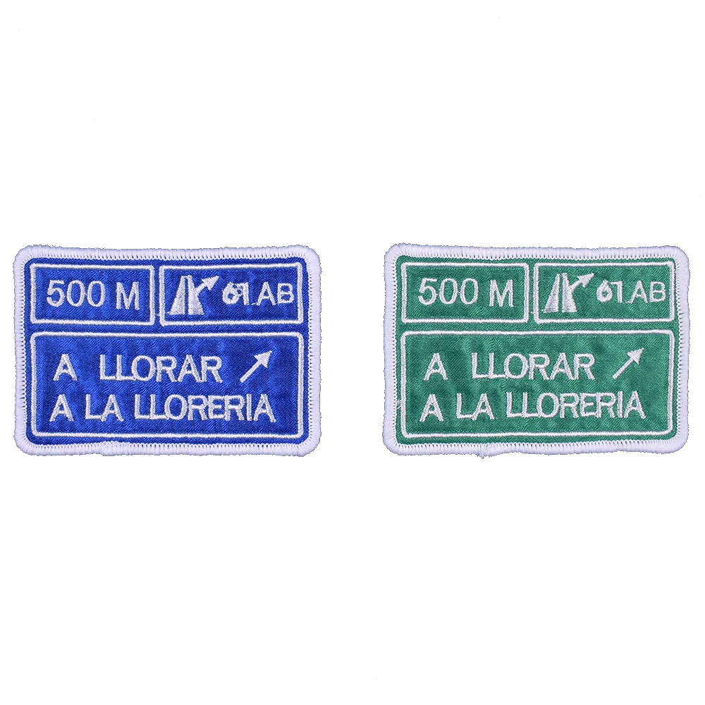2Pcs 500M A LLORAR A LA LLORERIA Embroidered Patch Spain Fag Tactical Spanish Military Badge Applique Sew On Cloth 9*6CM
2Pcs 500M A LLORAR A LA LLORERIA Embroidered Patch Spain Fag Tactical Spanish Military Badge Applique Sew On Cloth 9*6CM