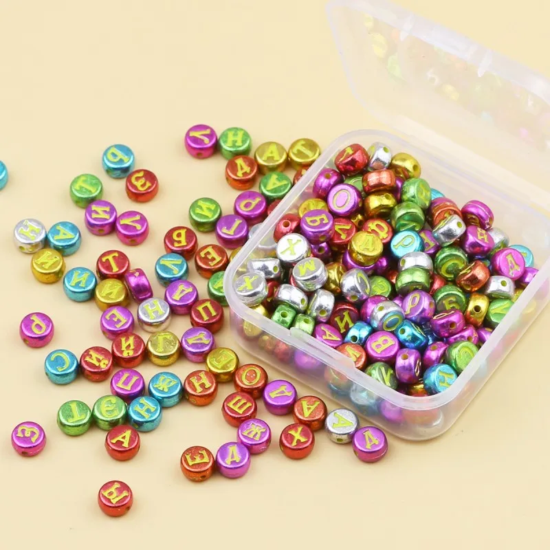 Multicolor 200Pcs/Box Gold Color Russian letter Loose beads For DIY Name Bracelets Necklace Charms Jewelry Making DIY Gift 4x7mm
Multicolor 200Pcs/Box Gold Color Russian letter Loose beads For DIY Name Bracelets Necklace Charms Jewelry Making DIY Gift 4x7mm