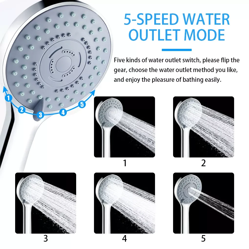 Bathroom Shower Adjustable Jetting Shower Head Water Saving Handheld Adjustable 5 Modes SPA Shower Bath Head Bathroom Accessorie
Bathroom Shower Adjustable Jetting Shower Head Water Saving Handheld Adjustable 5 Modes SPA Shower Bath Head Bathroom Accessorie