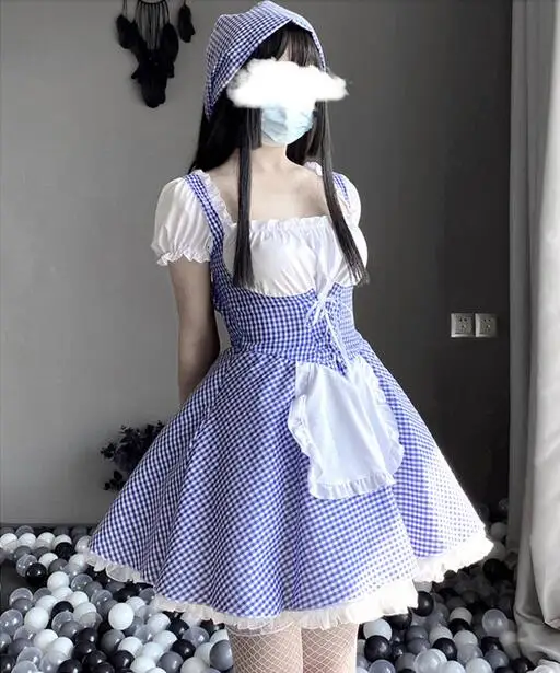 Cotton Japanese Maid Servant Uniform Lolita Costume Babydoll Dress Erotic Role Play Live Show Women Sexy Underwear Cosplay
Cotton Japanese Maid Servant Uniform Lolita Costume Babydoll Dress Erotic Role Play Live Show Women Sexy Underwear Cosplay