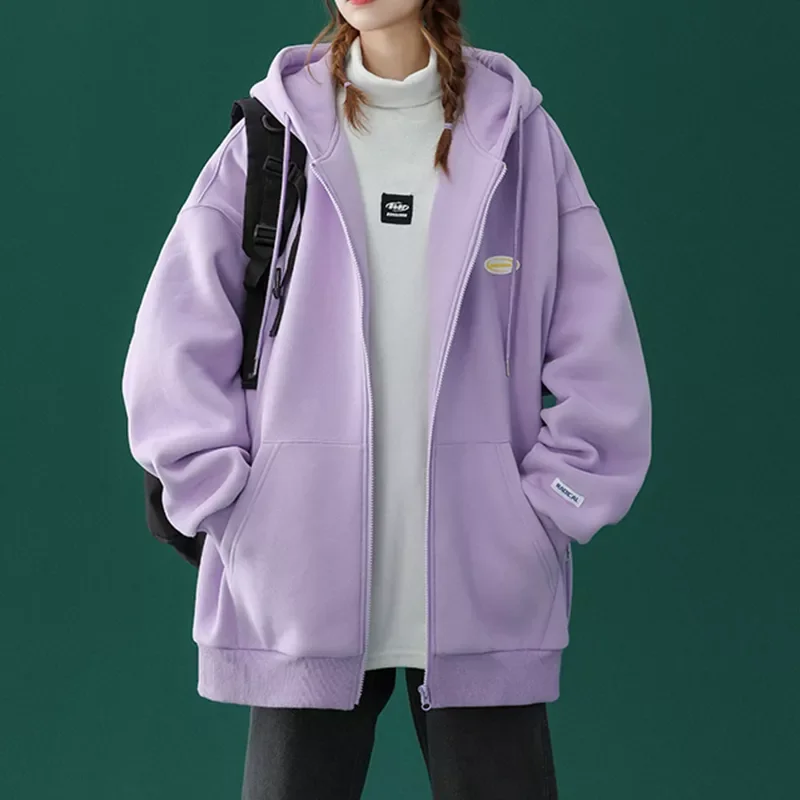 LEGIBLE 2022 Spring Autumn Women's Hoodies Casual Female Zip Up Loose Hooded Oversize Hoodie Women Sweatshirts Teen Girl 
LEGIBLE 2022 Spring Autumn Women's Hoodies Casual Female Zip Up Loose Hooded Oversize Hoodie Women Sweatshirts Teen Girl