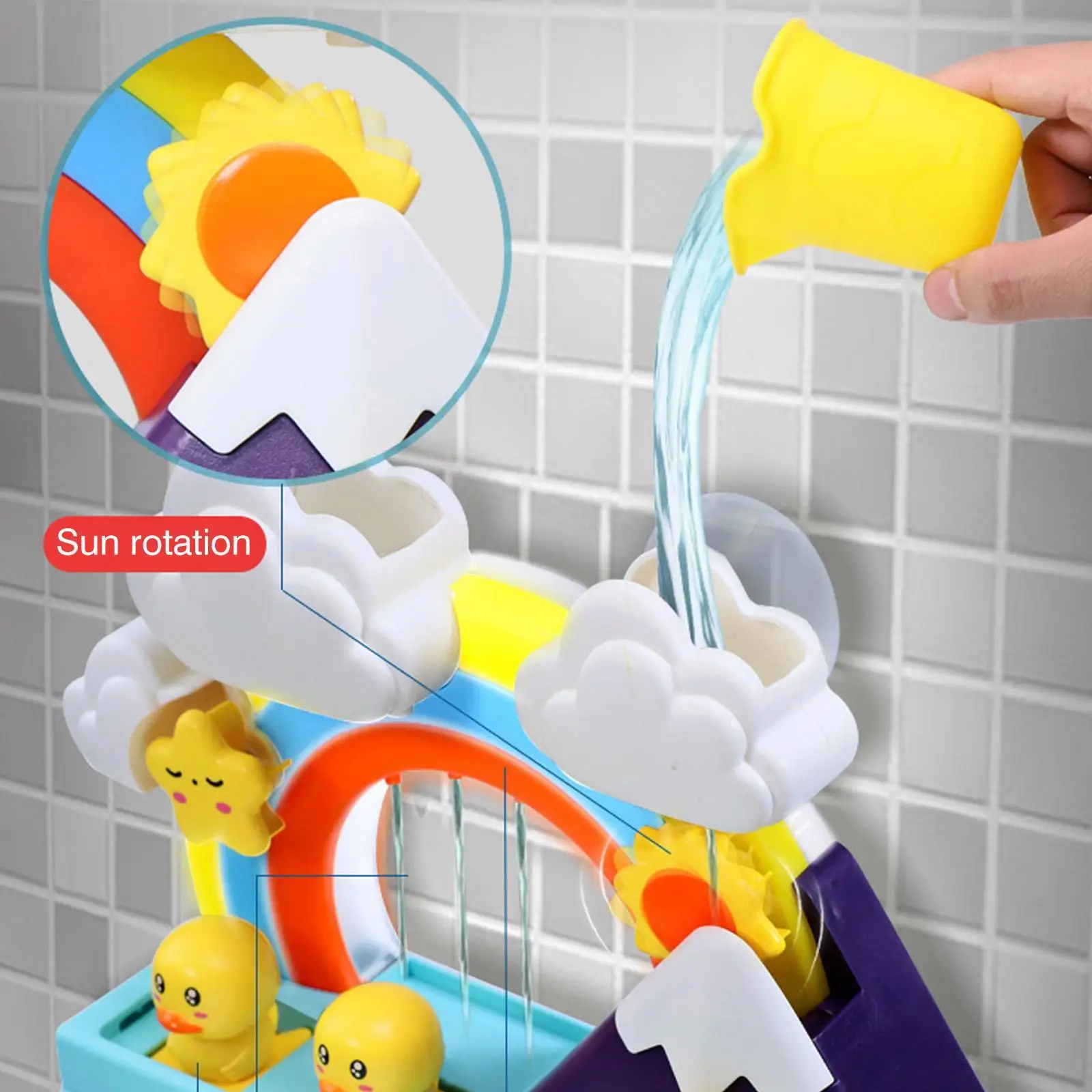 Baby Bath Toys Electric Light Up Rainbow Shower Pipeline Yellow Ducks Slide Tracks Bathroom Educational Water Game Toy For K7v8
Baby Bath Toys Electric Light Up Rainbow Shower Pipeline Yellow Ducks Slide Tracks Bathroom Educational Water Game Toy For K7v8