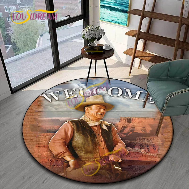 Cowboy actor element home area round John Wayne flannel rugs living room game decoration bathroom kitchen anti-skid carpet
Cowboy actor element home area round John Wayne flannel rugs living room game decoration bathroom kitchen anti-skid carpet