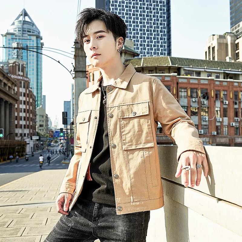 Korean Style Fashion Work Jacket Spring Autumn American Multi-pocket Washed Jacket Military Outdoor Plus Size Clothes
Korean Style Fashion Work Jacket Spring Autumn American Multi-pocket Washed Jacket Military Outdoor Plus Size Clothes