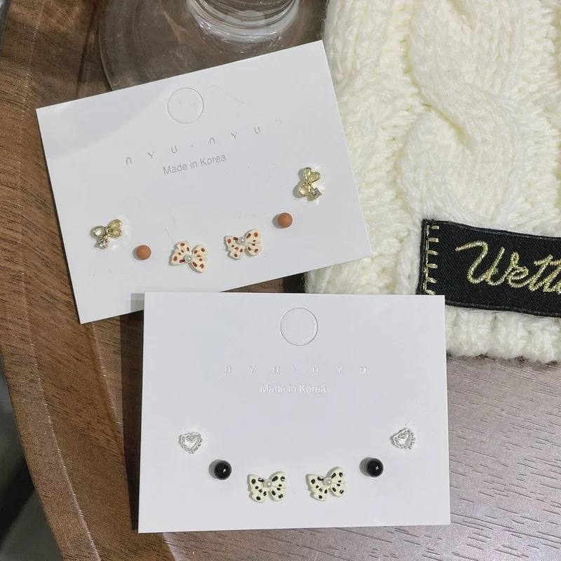 S925 Dongbo point bow earrings earrings set women's jewelry earrings women's Earrings korean-earrings-2020
S925 Dongbo point bow earrings earrings set women's jewelry earrings women's Earrings korean-earrings-2020