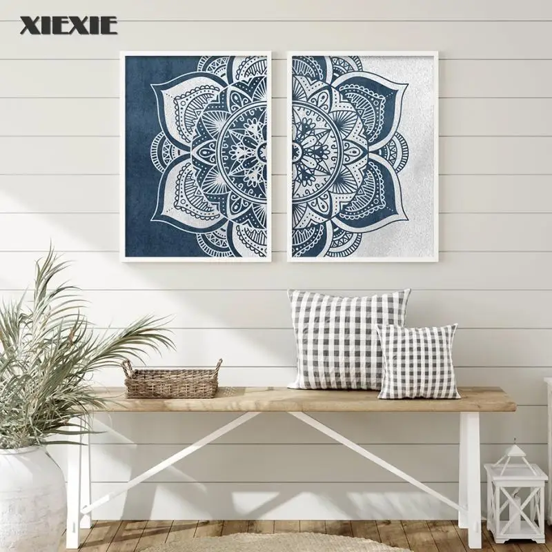 Blue Grey Mandala Printed Canvas Painting Minimalist Flower Pattern Wall Art Decorative Posters Pictures for Bedroom Home Decor
Blue Grey Mandala Printed Canvas Painting Minimalist Flower Pattern Wall Art Decorative Posters Pictures for Bedroom Home Decor