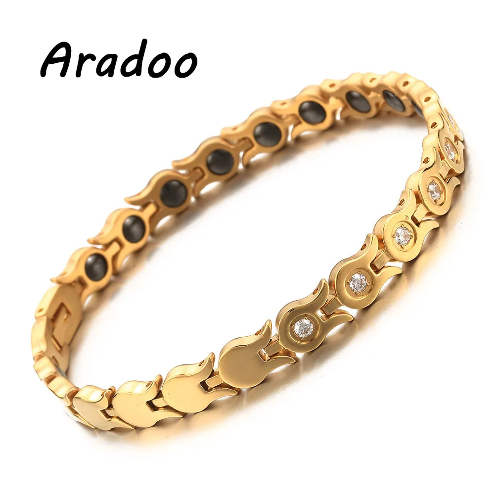 ARADOO Light Luxury Micro-inlaid Zircon Guitar Shape Black Gallstone Gold Titanium Steel Energy Bracelet
ARADOO Light Luxury Micro-inlaid Zircon Guitar Shape Black Gallstone Gold Titanium Steel Energy Bracelet