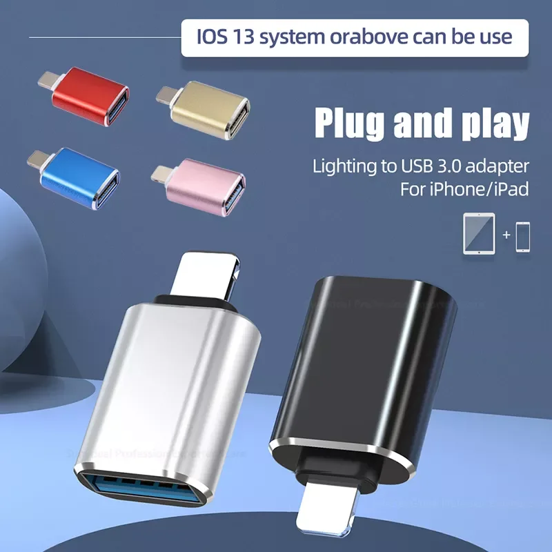 OTG Adapter for iPhone 13 mini 12 11 Pro Xs Max X Converters Charging Data for iPad Ios 15 14 13 To USB 3.0 Suport U Disk phone
OTG Adapter for iPhone 13 mini 12 11 Pro Xs Max X Converters Charging Data for iPad Ios 15 14 13 To USB 3.0 Suport U Disk phone