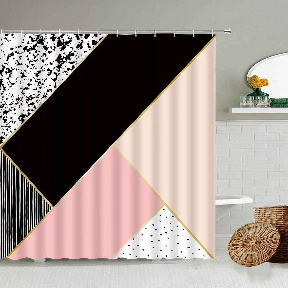 Striped Shower Curtain White Gray Gold Black Simple Design Bathroom Accessories Decorative Waterproof Screen With Hook
Striped Shower Curtain White Gray Gold Black Simple Design Bathroom Accessories Decorative Waterproof Screen With Hook