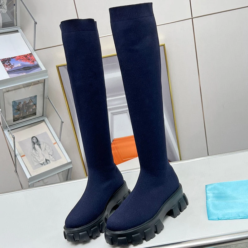 Женские длинные ботинки-носки, Осенние плотные эластичные ботинки на платформе, увеличивающие рост, новинка 2023
Женские длинные ботинки-носки, Осенние плотные эластичные ботинки на платформе, увеличивающие рост, новинка 2023