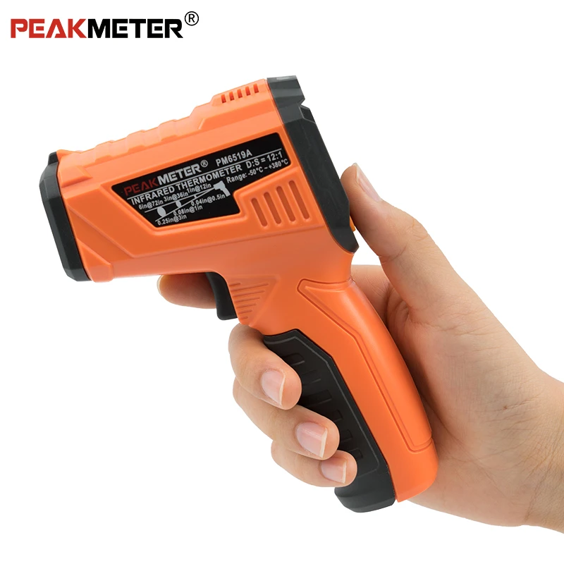 PEAKMETER PM6519A Industrial Thermometer -50-380℃ Digital Infrared Thermometer Gun IR 13 Point Laser LCD HD Color Screen
PEAKMETER PM6519A Industrial Thermometer -50-380℃ Digital Infrared Thermometer Gun IR 13 Point Laser LCD HD Color Screen