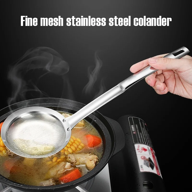 Stainless Steel Fine Mesh Skimmer Spoon Food Strainer with Long Handle Kitchen Tools for Skimming Grease and Foam SAL99
Stainless Steel Fine Mesh Skimmer Spoon Food Strainer with Long Handle Kitchen Tools for Skimming Grease and Foam SAL99