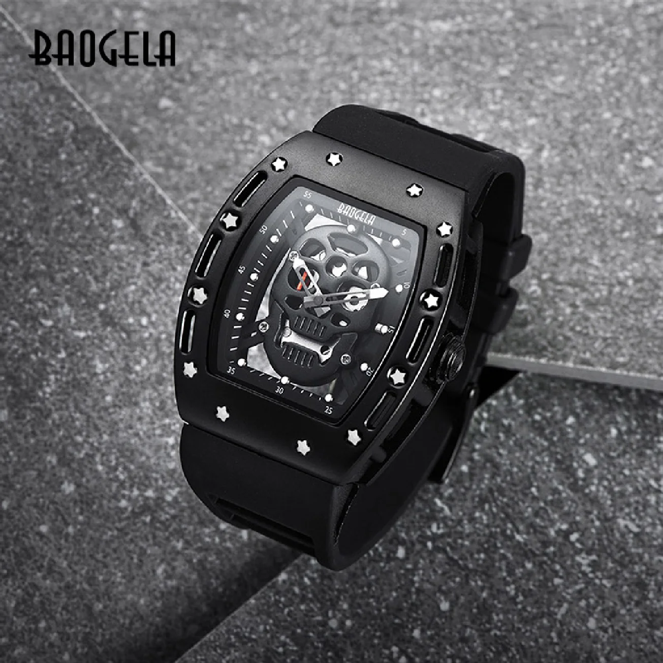 BAOGELA New Arrival Style Pirate Skull Quartz Men Watches Military Silicone Brand Mens Sports Watch Waterproof Relogio Masculino
BAOGELA New Arrival Style Pirate Skull Quartz Men Watches Military Silicone Brand Mens Sports Watch Waterproof Relogio Masculino