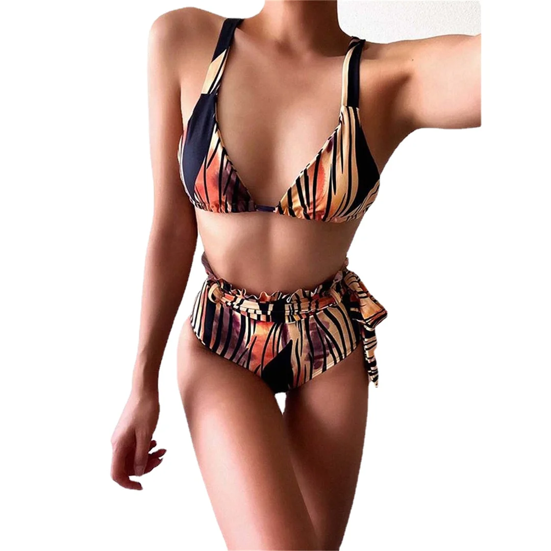 Printed With Belt Female Swimsuit High Waist Bikini Set Women Swimwear Two-pieces Bather Bathing Suit Swim Lady
Printed With Belt Female Swimsuit High Waist Bikini Set Women Swimwear Two-pieces Bather Bathing Suit Swim Lady