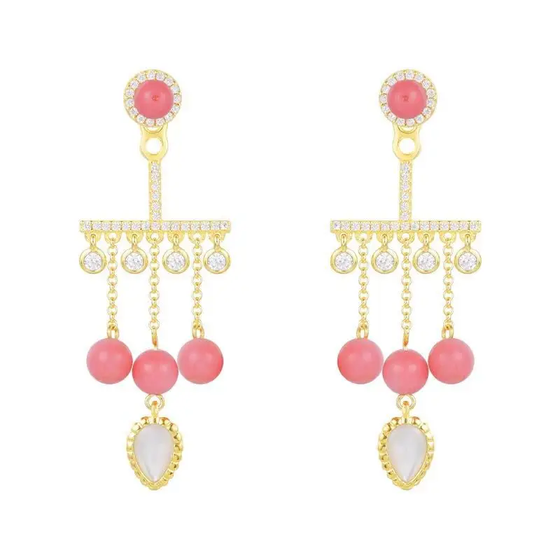 Brand Red Coral Drop Earrings Women 100% S925 Sterling Silver Cubic Zirconia Candy Earrings Fine Party Dinner emerald Jewelry
Brand Red Coral Drop Earrings Women 100% S925 Sterling Silver Cubic Zirconia Candy Earrings Fine Party Dinner emerald Jewelry