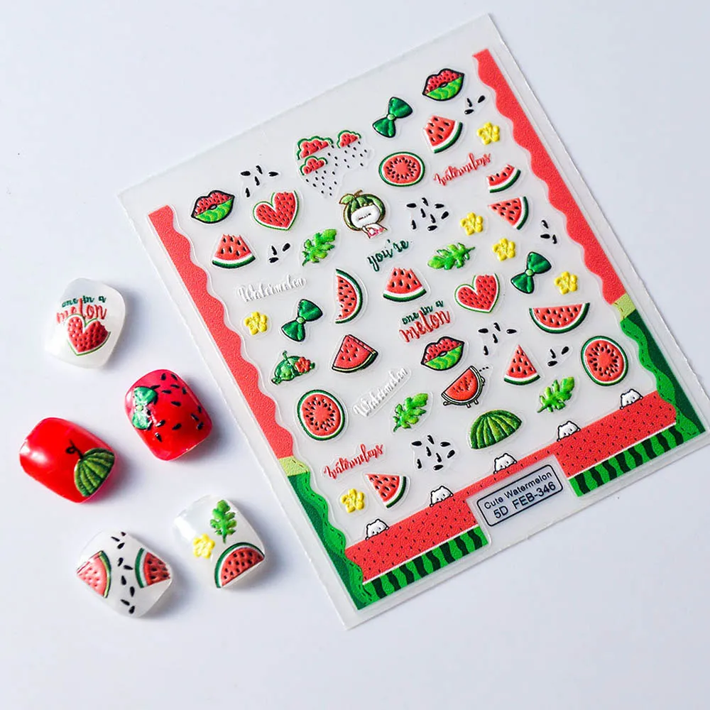1PCS Red Watermelon Nail Art Sticker Very Cute Sticker Back Glue DIY Manicure Slider Parts
1PCS Red Watermelon Nail Art Sticker Very Cute Sticker Back Glue DIY Manicure Slider Parts