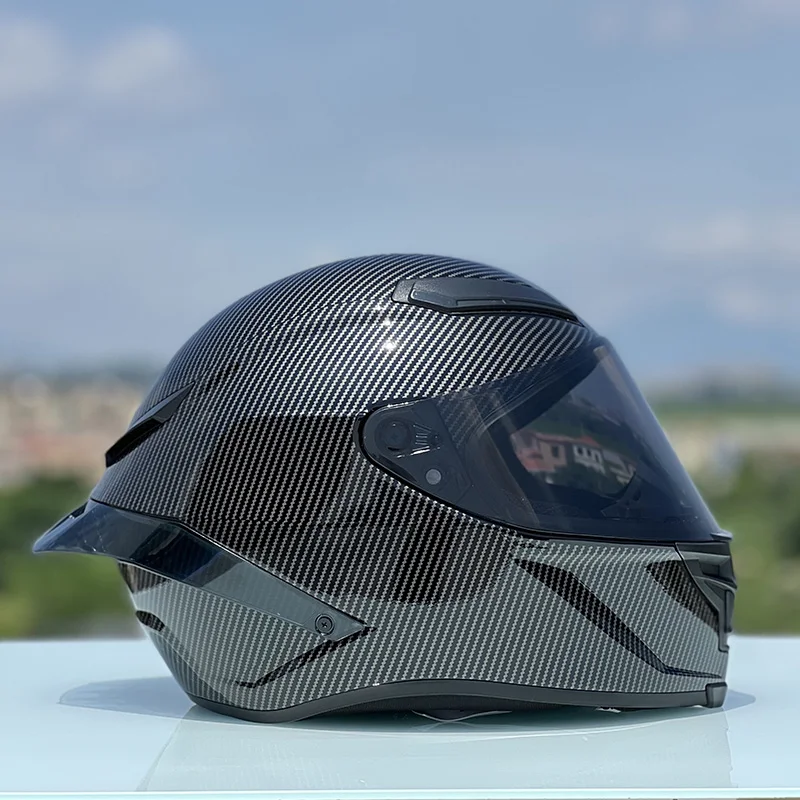 New Arrived Carbon Fiber Black Helmet With Gold Visor Full Face Motorcycle Big Spoiler Helmet Casco Motorbike Capacet
New Arrived Carbon Fiber Black Helmet With Gold Visor Full Face Motorcycle Big Spoiler Helmet Casco Motorbike Capacet