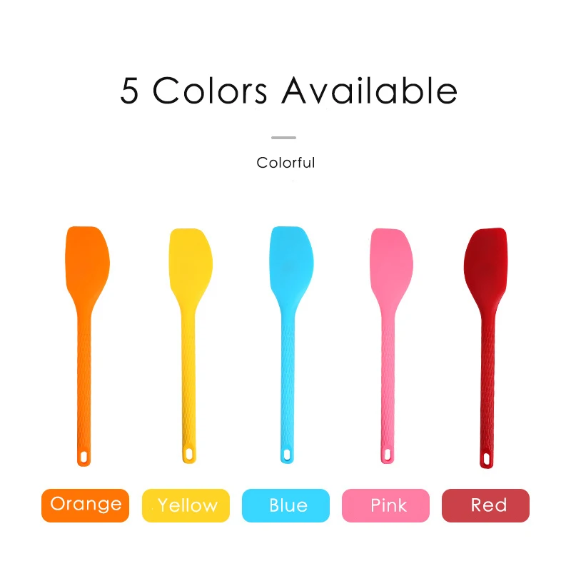 5pcs Colorful Solid color mesh 23CM silicone integrated scraper baking tool cream cake butter spatula
5pcs Colorful Solid color mesh 23CM silicone integrated scraper baking tool cream cake butter spatula
