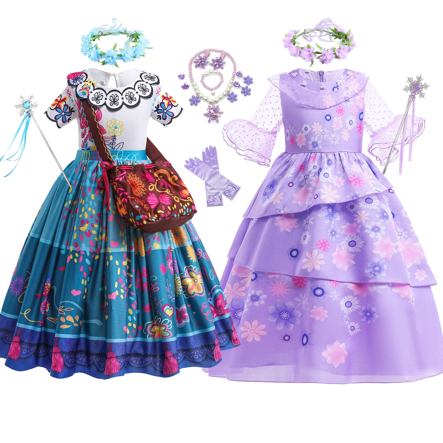 2022 New Flower Fantasia Girls Encanto Dress Children Birthday Party Cartoon Print Holiday Charm Mirabel Party Cosplay Costume
2022 New Flower Fantasia Girls Encanto Dress Children Birthday Party Cartoon Print Holiday Charm Mirabel Party Cosplay Costume