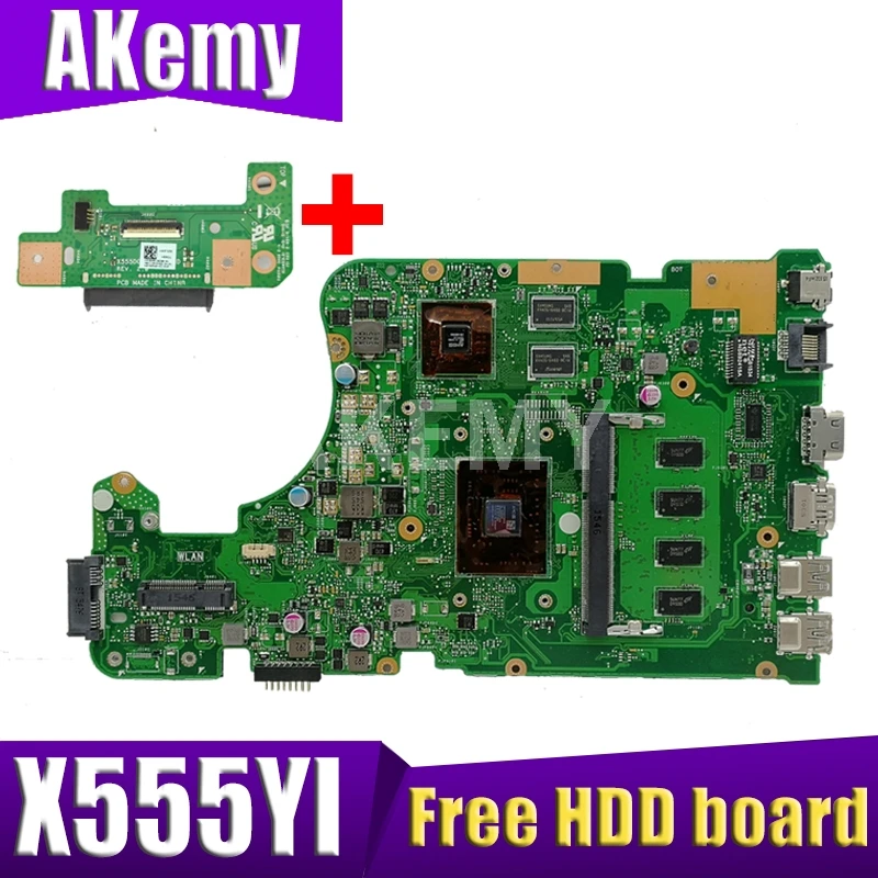 Akemy X555DG motherboard For ASUS X555DG A555DG X555YI laptop motherboard 4GB Test work 100% Free HDD board
Akemy X555DG motherboard For ASUS X555DG A555DG X555YI laptop motherboard 4GB Test work 100% Free HDD board