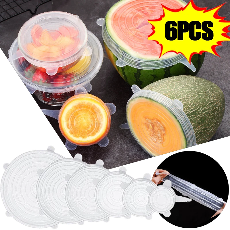 6PCS White Silicone Fresh Cover Stretch Refrigerator Microwave Sealed Fresh Cover Kitchen Reusable Silicone Cover Stretch Lids
6PCS White Silicone Fresh Cover Stretch Refrigerator Microwave Sealed Fresh Cover Kitchen Reusable Silicone Cover Stretch Lids