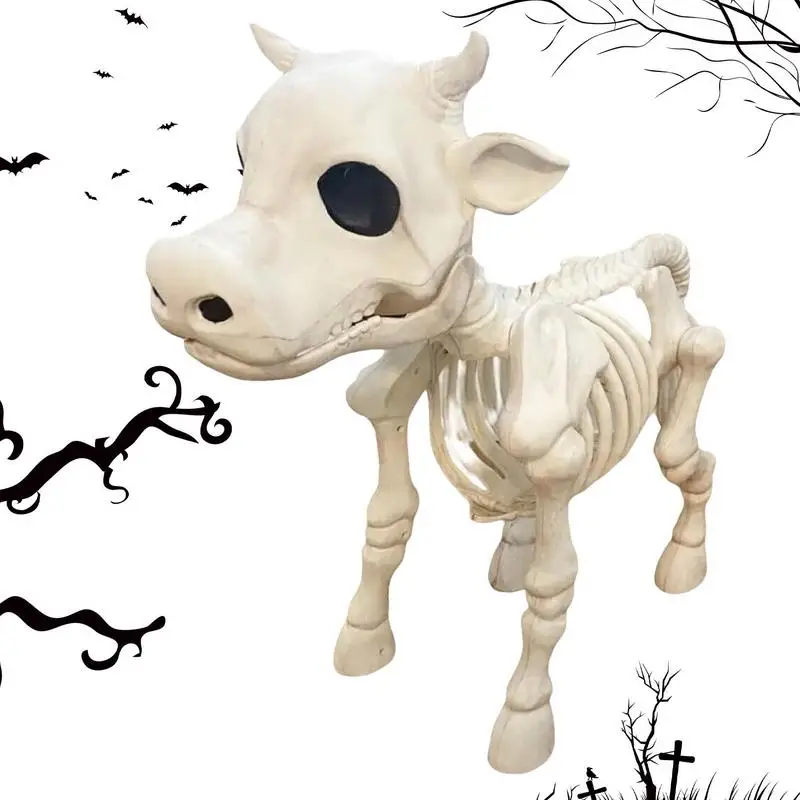 Halloween Cow Skeleton Realistic Tricky Graveyard Cow Skull Skeleton Spooky Halloween Horror Cow Bones Skeleton Decoration
Halloween Cow Skeleton Realistic Tricky Graveyard Cow Skull Skeleton Spooky Halloween Horror Cow Bones Skeleton Decoration