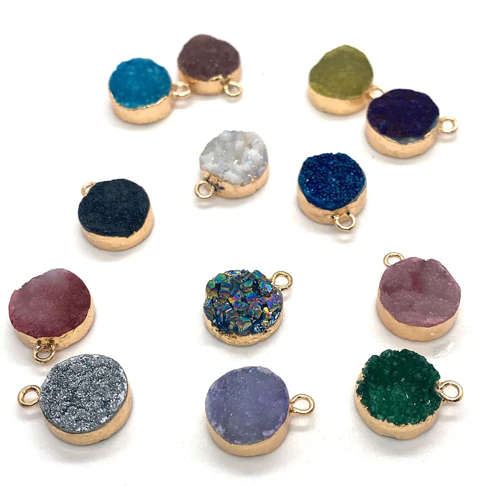 2pcs Vintage Natural Stone Ore Crystal Pendant Flat Round Beautiful Ladies DIY Accessories Earring Necklace Pendant Fine Jewelry
2pcs Vintage Natural Stone Ore Crystal Pendant Flat Round Beautiful Ladies DIY Accessories Earring Necklace Pendant Fine Jewelry