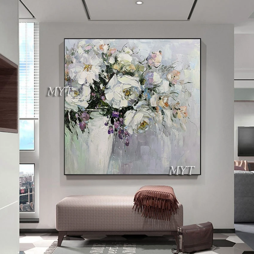 Palette Knife Vase Flower Texture Acrylic Modern Abstract Hotel Oil Painting Wall Picture Canvas Home Decoration Piece No Frame
Palette Knife Vase Flower Texture Acrylic Modern Abstract Hotel Oil Painting Wall Picture Canvas Home Decoration Piece No Frame