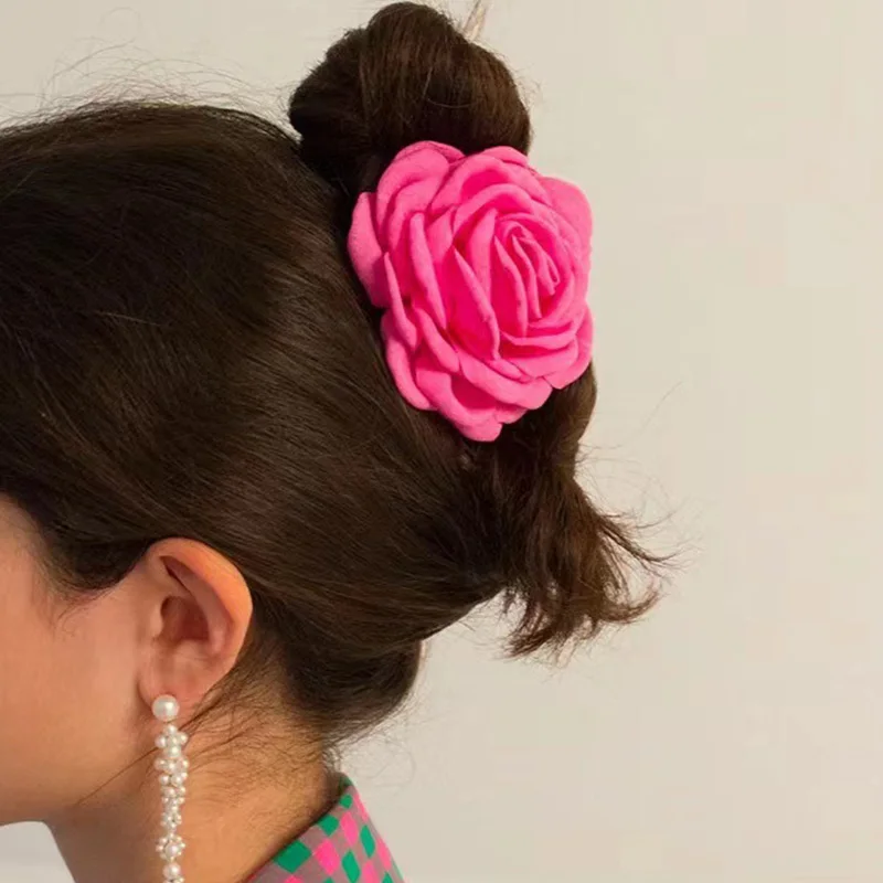 

Заколка для волос в виде французской розы, винтажный аксессуар для волос с зажимом в виде цветка акулы, модные аксессуары для волос для женщин и девушек