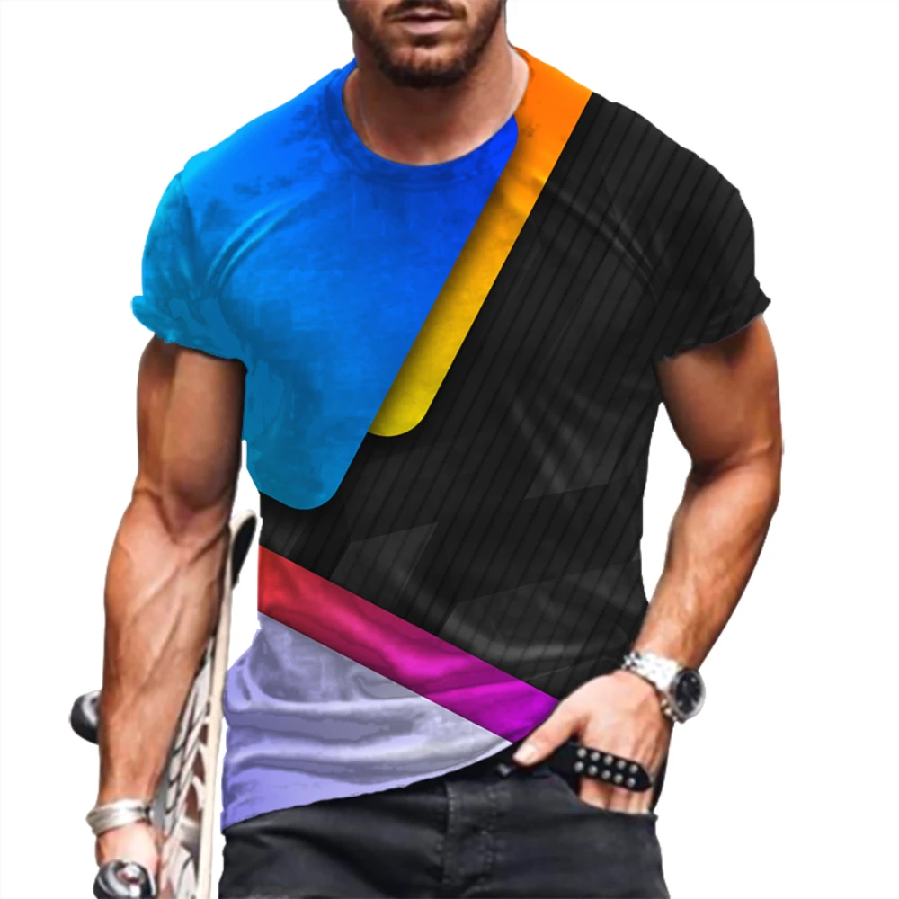 Men's 3D printed short-sleeved T-shirt casual O-neck shirt summer modern style creative design personality large size shirt
Men's 3D printed short-sleeved T-shirt casual O-neck shirt summer modern style creative design personality large size shirt