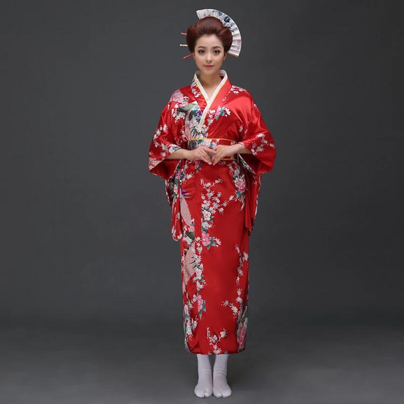 Free Ship Red Vintage Japanese Lady Kimono Bath Gown Women's Faux Silk Yukata With Obi Performance Dance Dress Cosplay Clothing
Free Ship Red Vintage Japanese Lady Kimono Bath Gown Women's Faux Silk Yukata With Obi Performance Dance Dress Cosplay Clothing