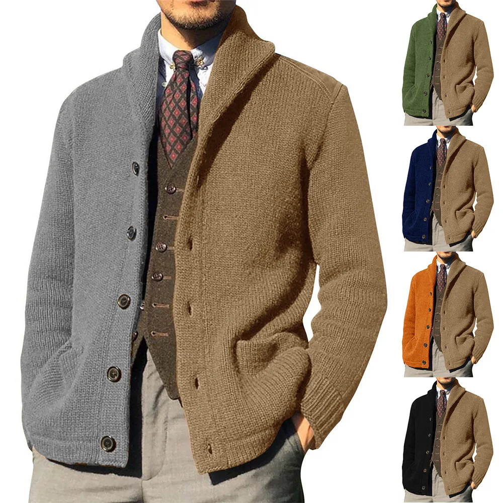 New Autumn Winter Mens Sweater Cardigan Fashion Colour Patchwork Single breasting Vintage Knitted Sweaters Coats Male
New Autumn Winter Mens Sweater Cardigan Fashion Colour Patchwork Single breasting Vintage Knitted Sweaters Coats Male