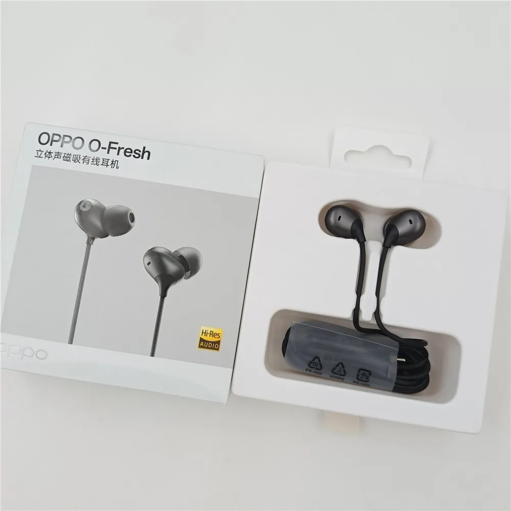 

Original OPPO O-fresh Type C Hi-Res Stereo Wired Earphone Magnetic Headset Sport Headphones For OPPO Find X3 X5 X6 Pro Reno 10 9