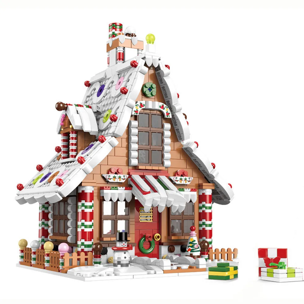 Christmas Gingerbread House Block with Lighting 2022 DIY 1457pcs Xmas Cottage Building Brick Toy For Kids 
Christmas Gingerbread House Block with Lighting 2022 DIY 1457pcs Xmas Cottage Building Brick Toy For Kids