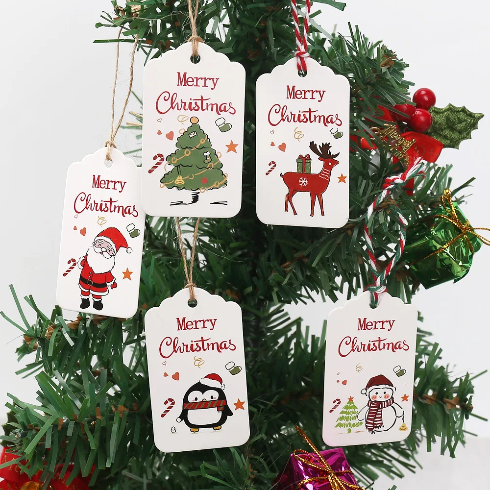 50pcs Christmas Gift Tags Santa Claus Snowman Printed Paper Cards Labels Xmas Tree Decoration Hang Tag Cookie Packaging Supplies
50pcs Christmas Gift Tags Santa Claus Snowman Printed Paper Cards Labels Xmas Tree Decoration Hang Tag Cookie Packaging Supplies