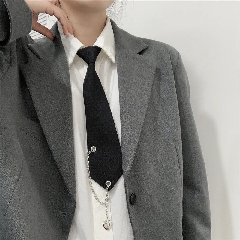 2022 New Trendy Style Black Tie Jk Uniform College Style Girl Shirt Tie Young Fashion Cuban Chains Cool Accessories Spring
2022 New Trendy Style Black Tie Jk Uniform College Style Girl Shirt Tie Young Fashion Cuban Chains Cool Accessories Spring