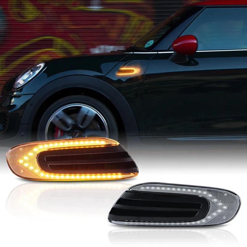 2Pcs Led Flowing Amber Side Marker Lights Turn Signal Car Indicator Sequential Blinker For Mini Cooper F56 F55 F57 2014-2017
2Pcs Led Flowing Amber Side Marker Lights Turn Signal Car Indicator Sequential Blinker For Mini Cooper F56 F55 F57 2014-2017