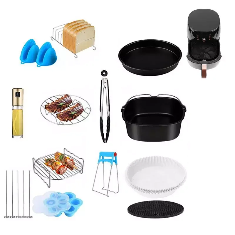 15pcs/set 8inch Stainless Steel Accessories For Gowise Phillips Cozyna Secura Fit Airfryer 3.2QT
15pcs/set 8inch Stainless Steel Accessories For Gowise Phillips Cozyna Secura Fit Airfryer 3.2QT