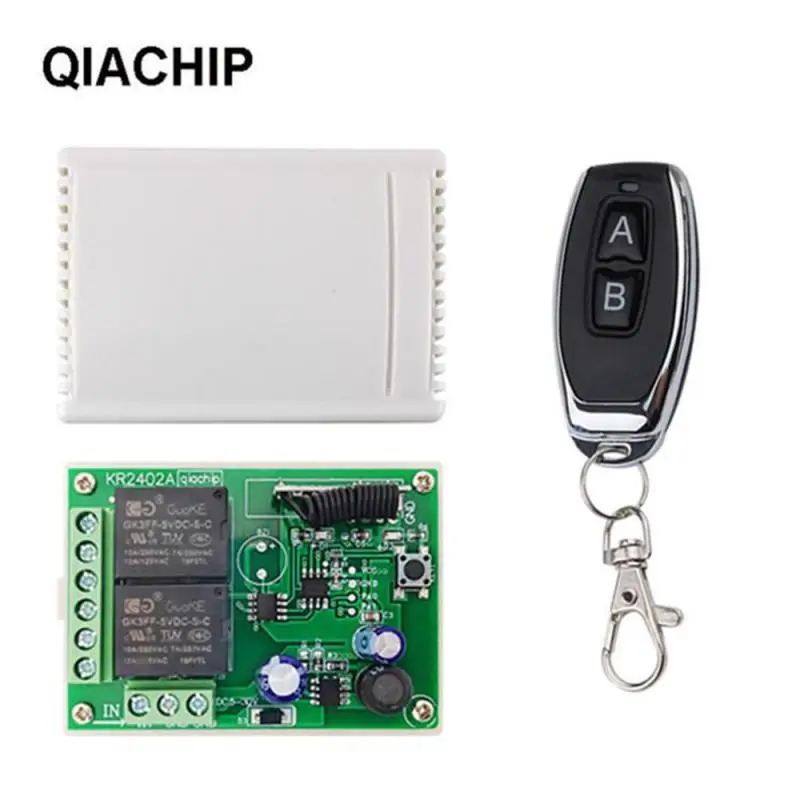 433Mhz RF Remote Control Circuit Universal Wireless Switch DC 5V 12V 24V 2CH rf Relay Receiver and Keyfob Transmitter for Garage
433Mhz RF Remote Control Circuit Universal Wireless Switch DC 5V 12V 24V 2CH rf Relay Receiver and Keyfob Transmitter for Garage