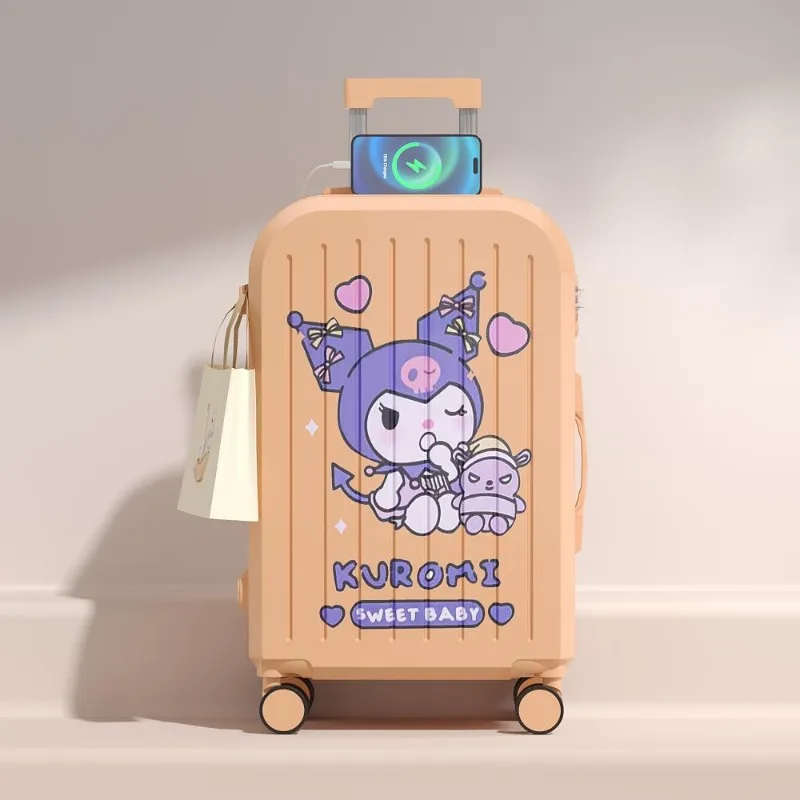 Sanrio 20-inch Kawaii Kuromi Suitcase Have Cup Holders and Hooks Kuromi Anime Cartoons Silent Universal Wheel Lightweight Trunk 
Sanrio 20-inch Kawaii Kuromi Suitcase Have Cup Holders and Hooks Kuromi Anime Cartoons Silent Universal Wheel Lightweight Trunk